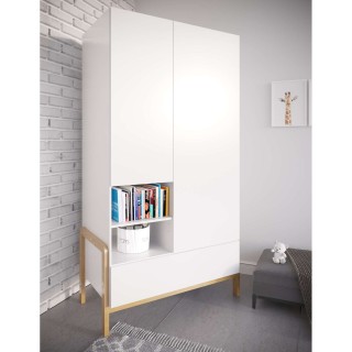 Armoire Victor - Kocot Kids - L. 100 x H. 180 cm - Blanc