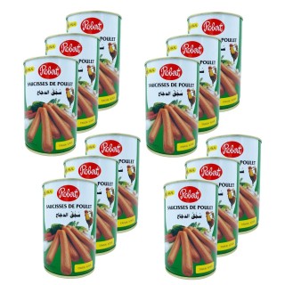 Lot 12x Saucisses de poulet - Conserve 5,1kg