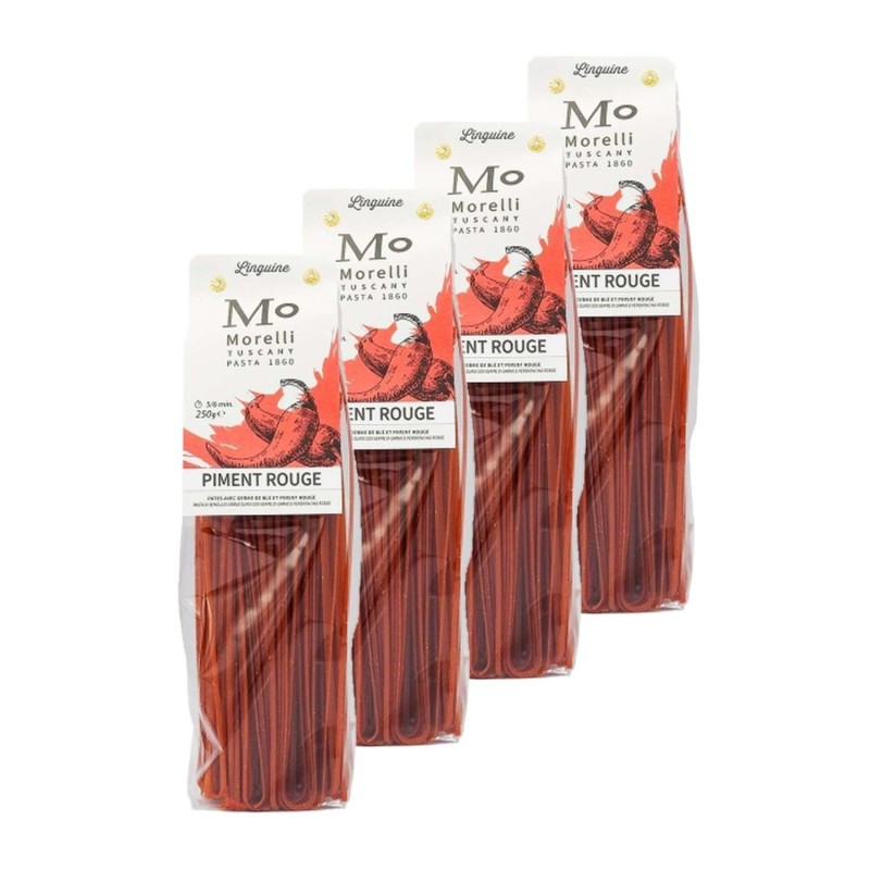 Lot 4x Linguine au piment rouge - Paquet 1kg