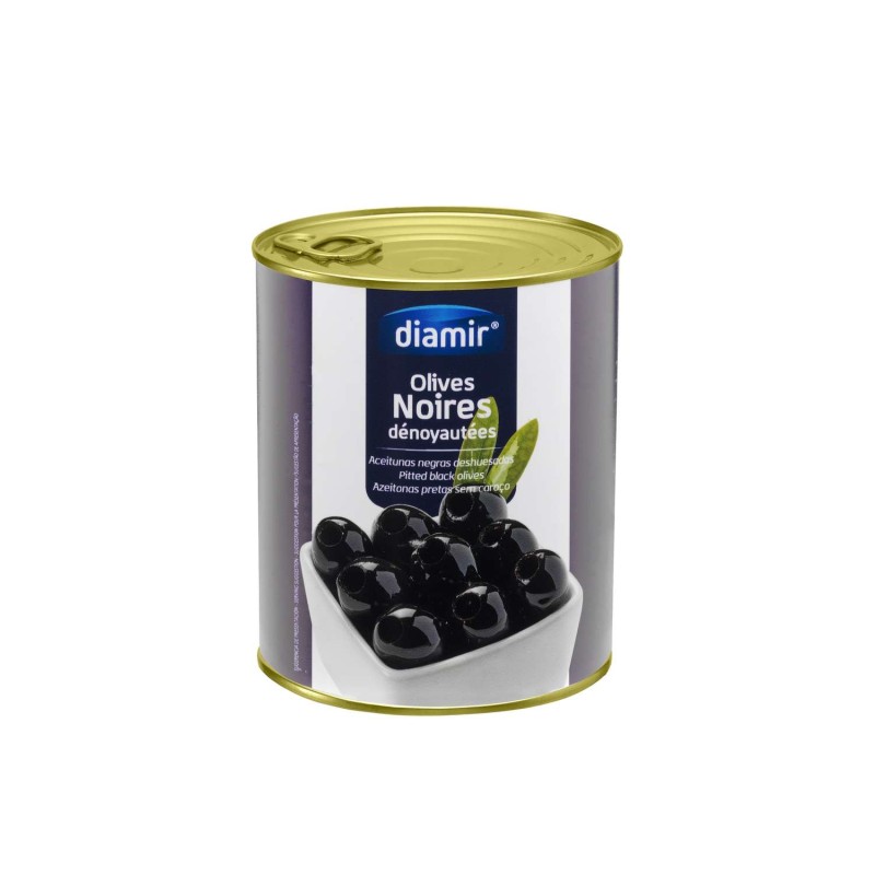 Olive noire dénoyautée - Boîte 860g