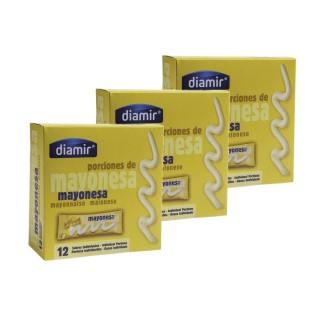 Lot 3x Mayonnaise - 12 dosettes 12g - Boîte 160g