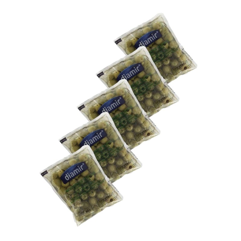 Lot 5x Olive verte dénoyautée - Sachet 180g