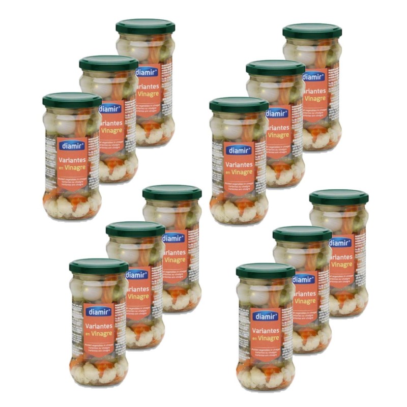 Lot 12x Variante de légumes au vinaigre - Bocal 300g