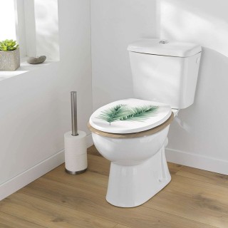 Abattant et brosse WC Varadero - Blanc et vert