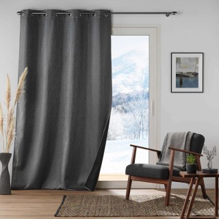 Rideau thermique Morzine - 140 x 260 cm - Gris anthracite