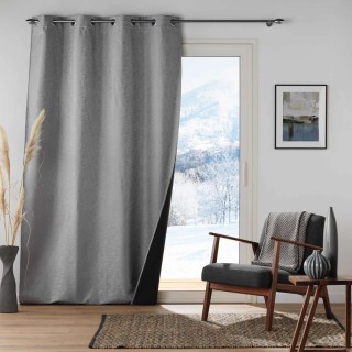 Rideau thermique Morzine - 140 x 260 cm - Gris