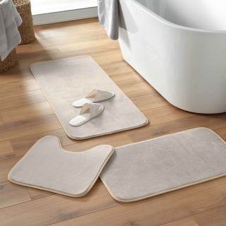 Tapis contour WC Berkeley - 45 x 45 cm - Taupe