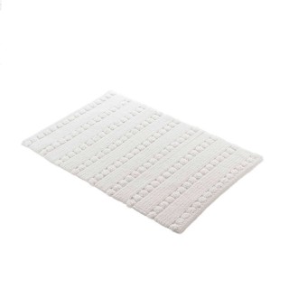 Tapis de bain Calabasa en coton tufté - 50 x 80 cm - Blanc