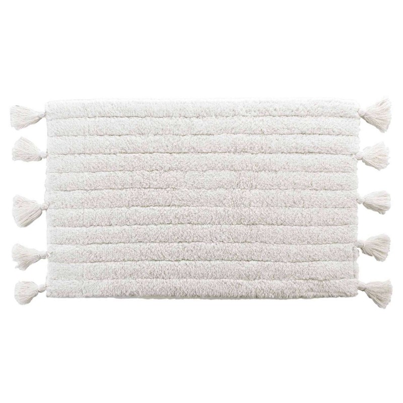 Tapis de bain Manteca en coton tufté - 50 x 80 cm - Blanc