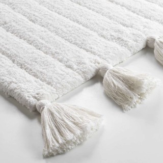 Tapis de bain Manteca en coton tufté - 50 x 80 cm - Blanc