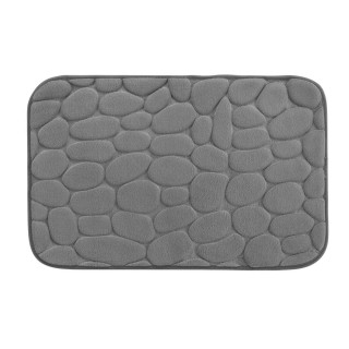 Tapis de bain à mémoire de forme Galet - 50 x 80 cm - Gris anthracite