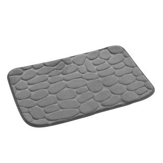 Tapis de bain à mémoire de forme Galet - 50 x 80 cm - Gris anthracite