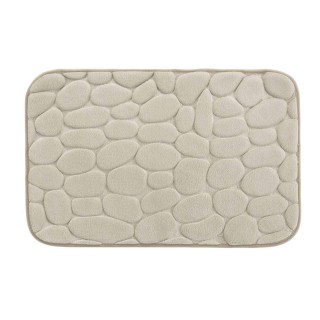 Tapis de bain à mémoire de forme Galet - 50 x 80 cm - Naturel