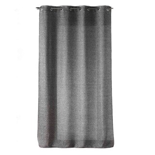 Voilage effet lainage Devoluy grande hauteur - 140 x 280 cm - Gris anthracite