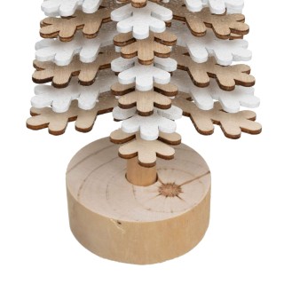 Sapin de Noël Flocon en bois - H. 40 cm