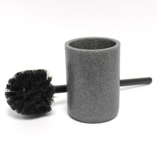 Brosse WC Jasper effet granit - Gris et noir