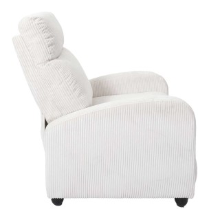 Fauteuil relax multiposition en tissu côtelé Drammen - Beige