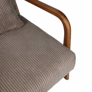 Fauteuil de salon en tissu côtelé Drammen - Taupe