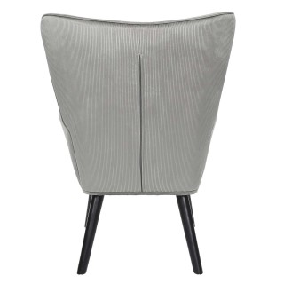 Fauteuil de salon en velours côtelé Giulia - Gris