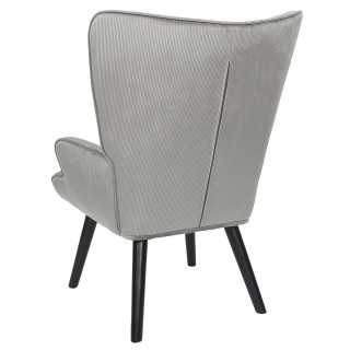 Fauteuil de salon en velours côtelé Giulia - Gris