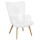 Fauteuil de salon scandi en patchwork Helsinki - Blanc