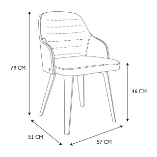 Chaise vintage Sauda - Noir