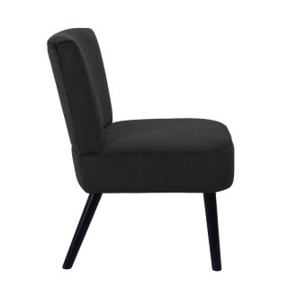 Fauteuil crapaud en velours Giulia - Noir