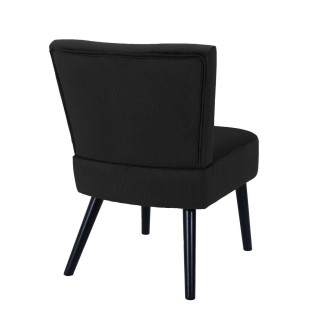 Fauteuil crapaud en velours Giulia - Noir