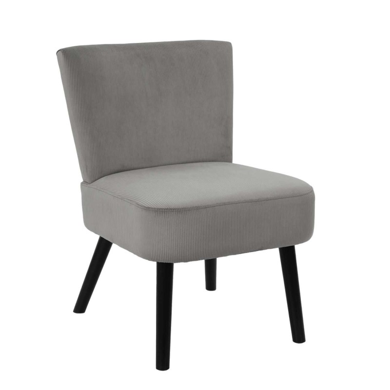 Fauteuil crapaud en velours Giulia - Gris