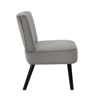 Fauteuil crapaud en velours Giulia - Gris