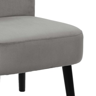 Fauteuil crapaud en velours Giulia - Gris