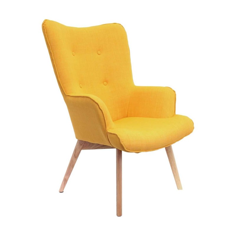 Fauteuil de salon scandi Helsinki - Jaune