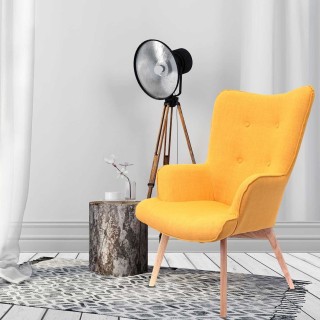 Fauteuil de salon scandi Helsinki - Jaune