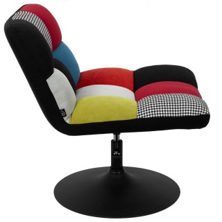 Fauteuil de salon pivotant Askim - Noir