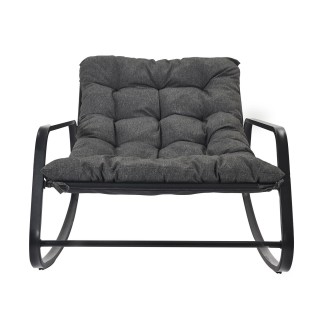 Fauteuil à bascule Manda - Noir