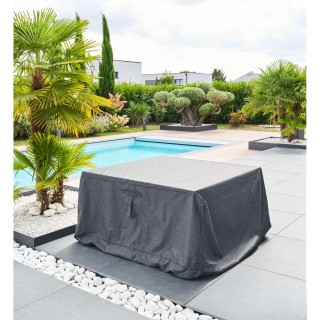 Housse de protection pour table carrée M HAMBO - 165 x 165 x 80 cm - Gris