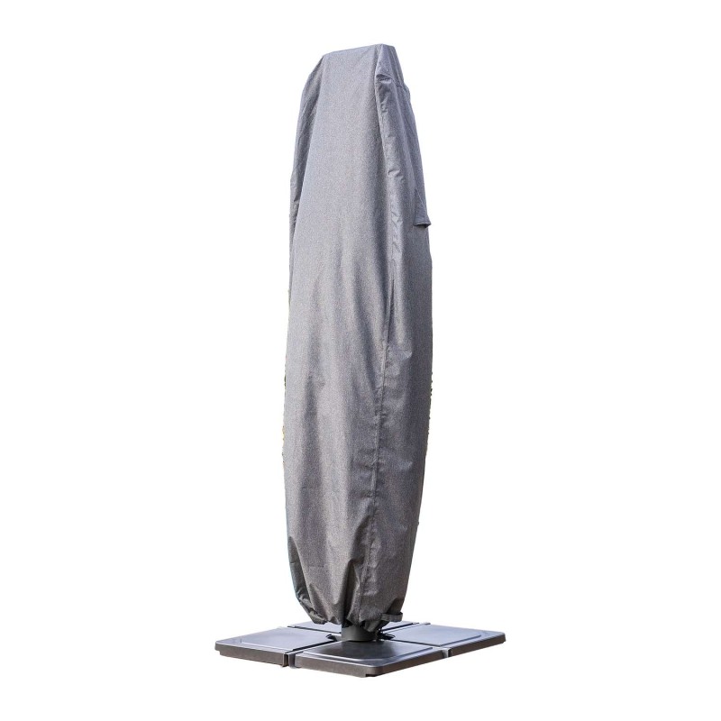 Housse de protection pour parasol décentré S HAMBO - 30 x 60 x 210 cm - Gris