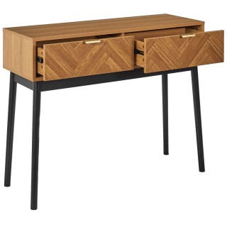 Console en bois FELIX - Marron et noir