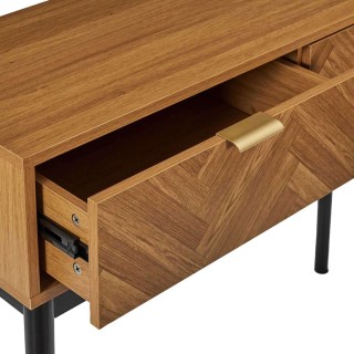 Console en bois FELIX - Marron et noir