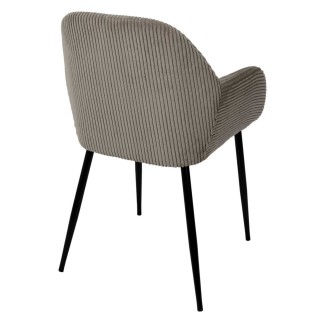 Lot de 2 fauteuils en tissu côtelé DRAMMEN - Gris