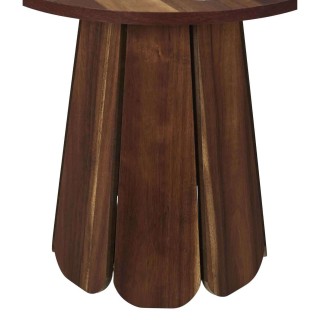 Table d'appoint ronde effet acacia VISBY - Marron