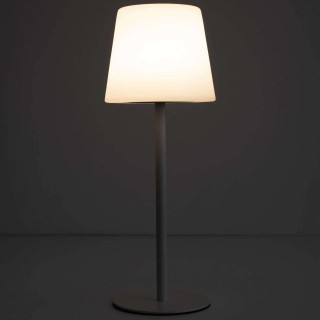 Lampe d'extérieur rechargeable - Hauteur 40 cm - Blanc