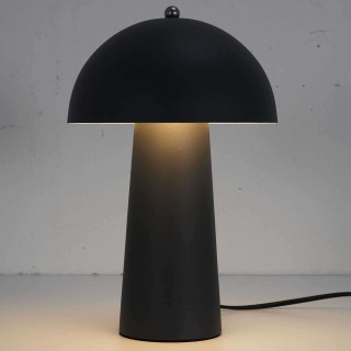 Lampe à poser champignon - Hauteur 32 cm - Gris foncé