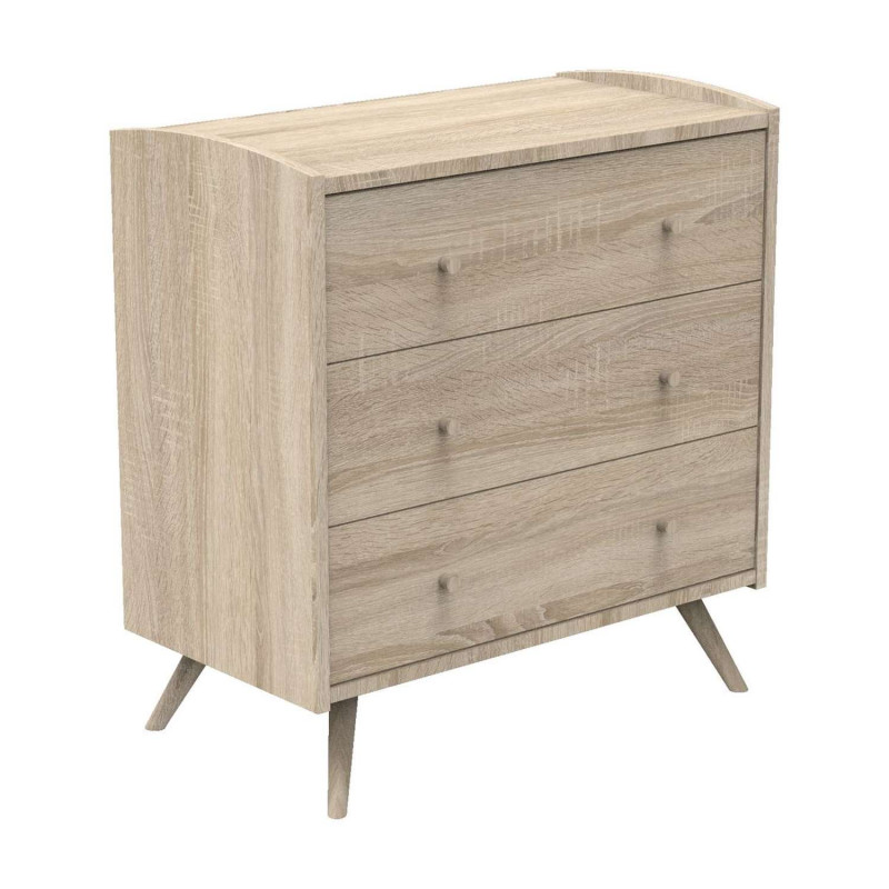 Commode 3 tiroirs Access Bois - Sauthon - Marron