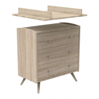 Commode 3 tiroirs Access Bois - Sauthon - Marron