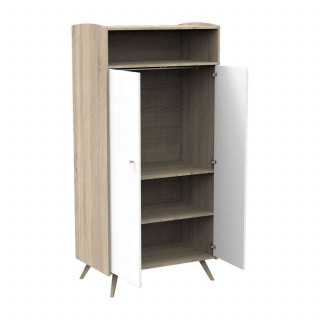 Armoire Access Bois - Sauthon - Blanc et marron