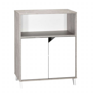 Commode 2 portes Scandi avec dispositif à langer - Sauthon - Gris