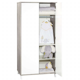 Armoire Scandi - Sauthon - Blanc et gris