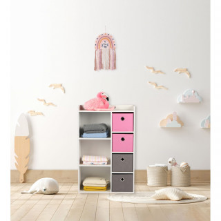 Meuble de rangement enfant 3 Niches Girl - 62 x H. 96 cm - Rose