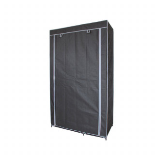 Armoire avec housse en tissu - 100 x H. 170 cm - Noir